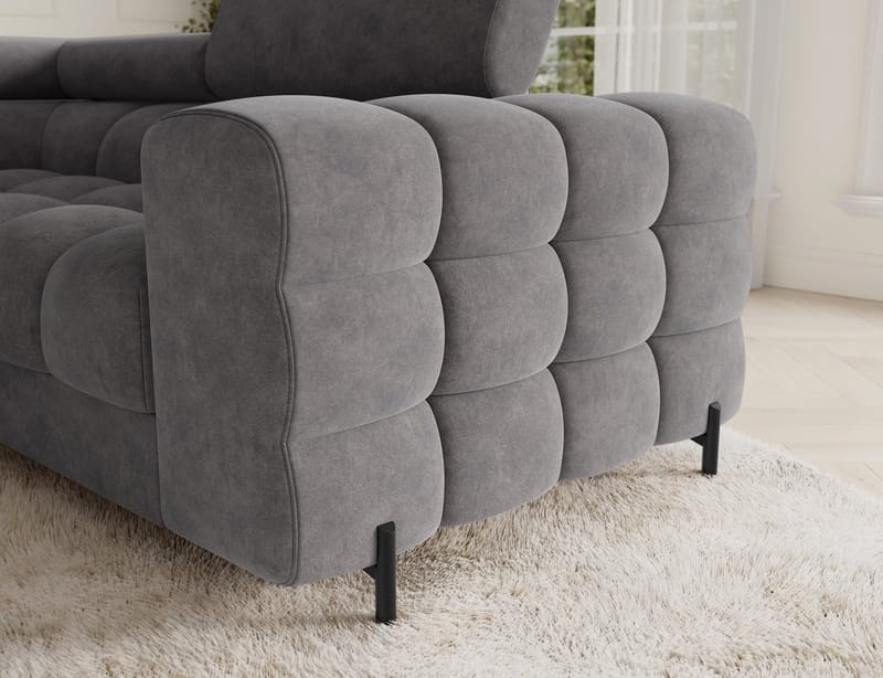 Fectory 6-seters Bubblig hjørnesovesofa med sjeselong og oppbevaring Venstre - Aura 04 - Møbler - Sofaer - Sovesofaer