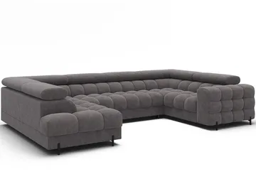 Fectory 6-seters Bubblig hjørnesovesofa med sjeselong og oppbevaring Venstre - Aura 04 - Møbler - Sofaer - Sovesofaer