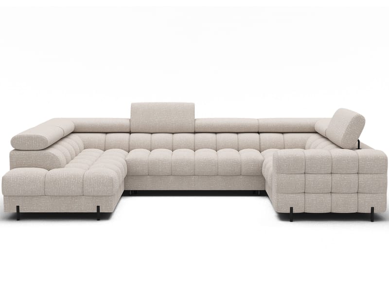 Fectory 6-seters Bubblig hjørnesovesofa med sjeselong og oppbevaring Venstre - Baffix 20 - Møbler - Sofaer - Sovesofaer