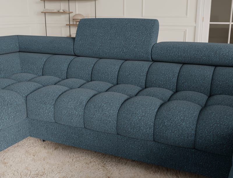 Fectory 6-seters Bubblig hjørnesovesofa med sjeselong og oppbevaring Venstre - Jaffray 40 - Møbler - Sofaer - Sovesofaer