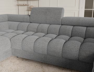 Fectory 6-seters Bubblig hjørnesovesofa med sjeselong og oppbevaring Venstre - Royal 03 - Møbler - Sofaer - Sovesofaer