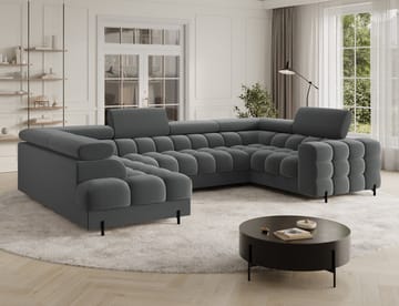 Fectory 6-seters Bubblig hjørnesovesofa med sjeselong og oppbevaring Venstre - Sola 06 - Møbler - Sofaer - Sovesofaer