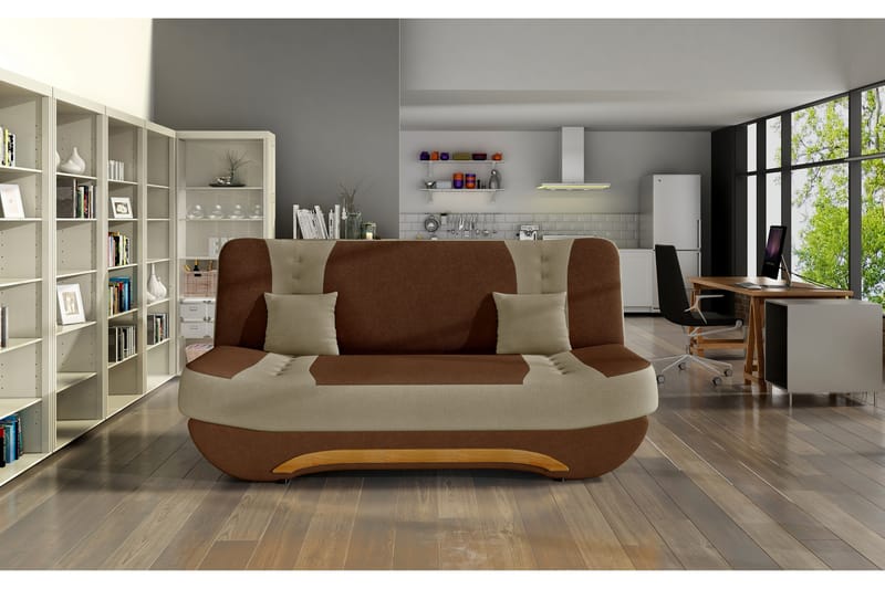 Fenga Sovesofa - Brun/Beige - Sovesofaer - 2 seters sovesofa