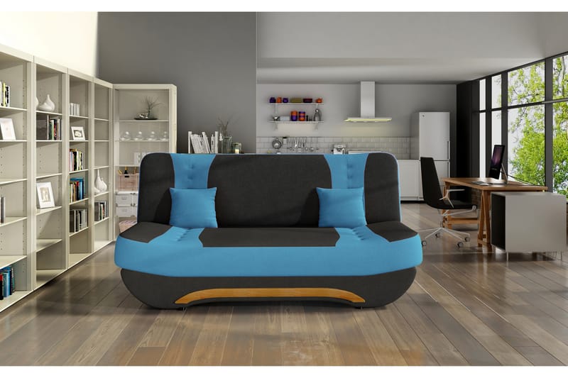 Fenga Sovesofa - Svart/Blå - Møbler - Sofaer - Sovesofaer