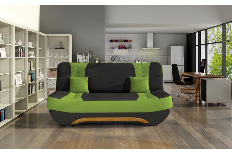 Fenga Sovesofa - Svart/Grønn - Møbler - Sofaer - Sovesofaer