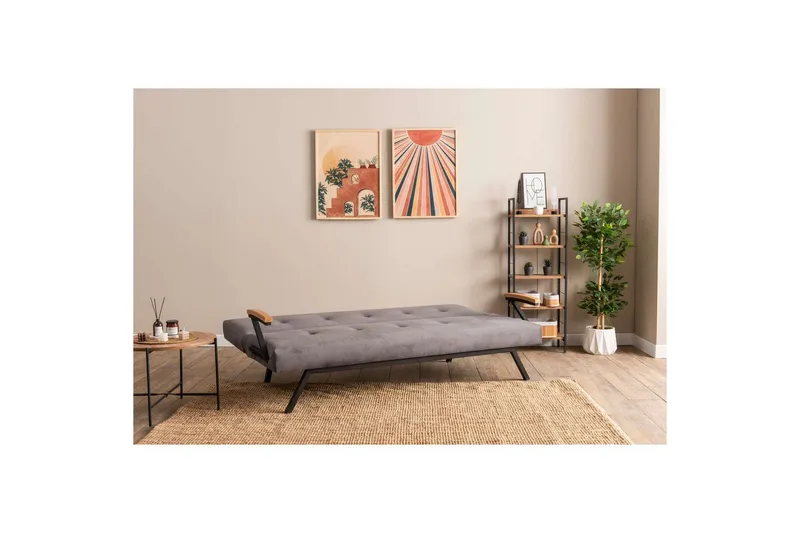 Fennor Sovesofa 3-sits - Grå - Møbler - Sofaer - Sovesofaer