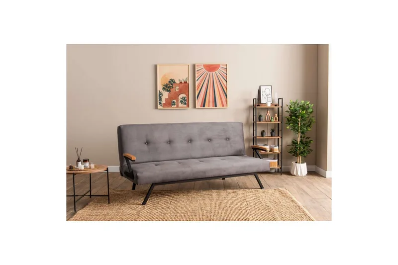 Fennor Sovesofa 3-sits - Grå - Møbler - Sofaer - Sovesofaer