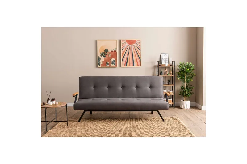 Fennor Sovesofa 3-sits - Grå - Møbler - Sofaer - Sovesofaer