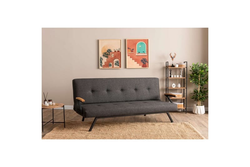 Fennor Sovesofa 3-sits - Mørkegrå - Møbler - Sofaer - Sovesofaer