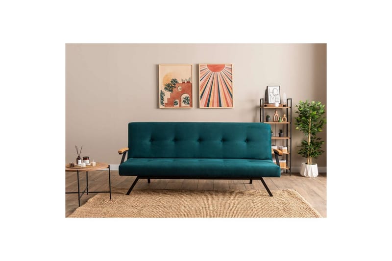 Fennor Sovesofa 3-sits - Petrol Grønn - Møbler - Sofaer - Sovesofaer