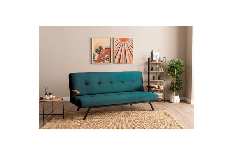 Fennor Sovesofa 3-sits - Petrol Grønn - Møbler - Sofaer - Sovesofaer