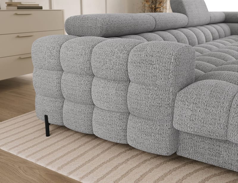 Feraria 6-seters boblete sovesofa med divan og sjeselong, oppbevaring, høyre - Royal 03 - Møbler - Sofaer - Sovesofaer