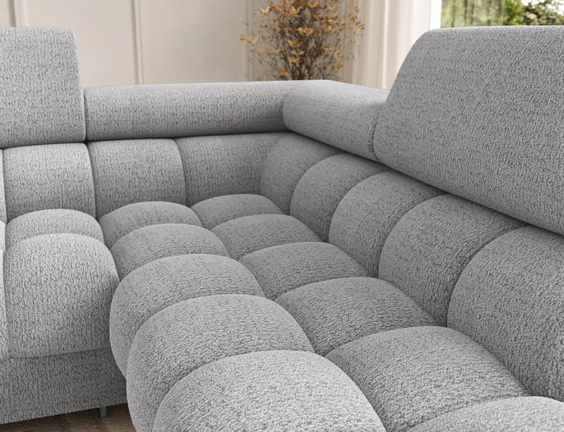 Feraria 6-seters boblete sovesofa med divan og sjeselong, oppbevaring, høyre - Royal 03 - Møbler - Sofaer - Sovesofaer