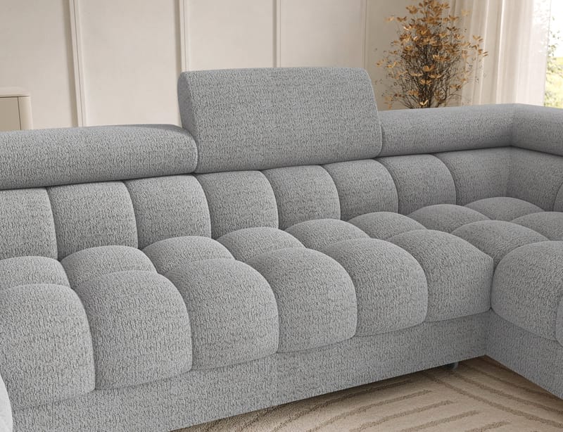 Feraria 6-seters boblete sovesofa med divan og sjeselong, oppbevaring, høyre - Royal 03 - Møbler - Sofaer - Sovesofaer