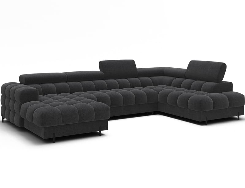 Feraria 6-seters boblete sovesofa med divan og sjeselong, oppbevaring, høyre, Royal 05