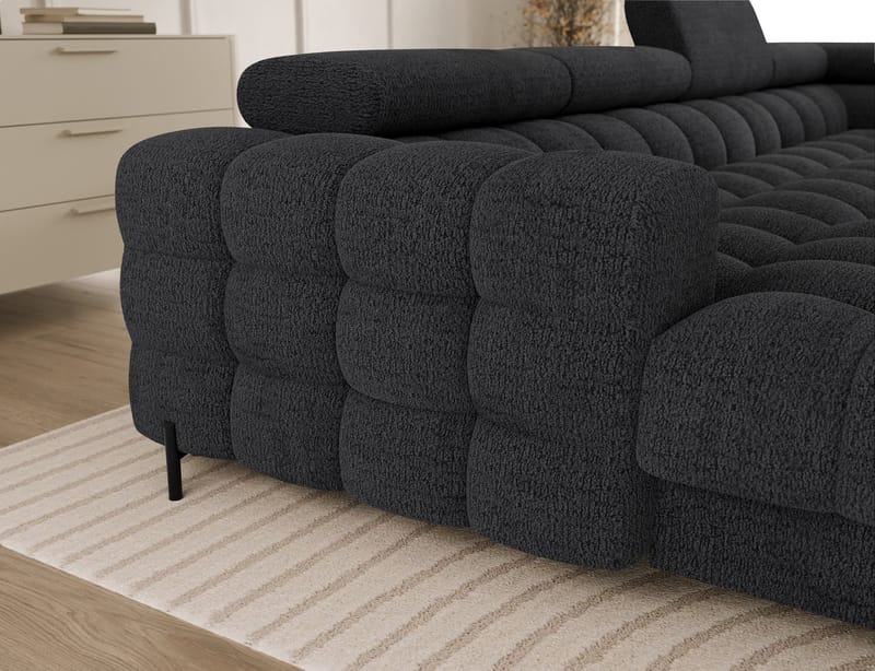 Feraria 6-seters boblete sovesofa med divan og sjeselong, oppbevaring, høyre - Royal 05 - Møbler - Sofaer - Sovesofaer