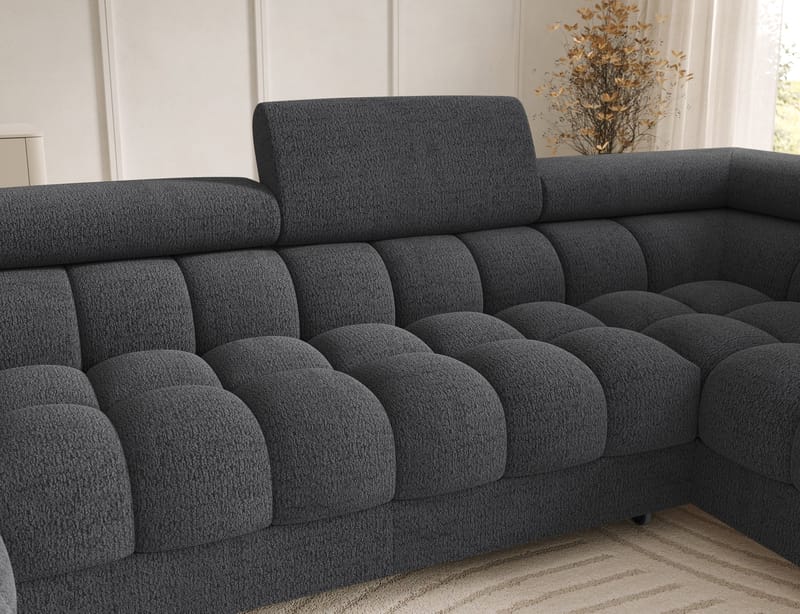 Feraria 6-seters boblete sovesofa med divan og sjeselong, oppbevaring, høyre - Royal 05 - Møbler - Sofaer - Sovesofaer