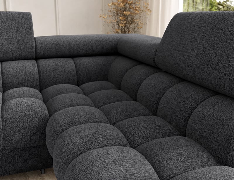 Feraria 6-seters boblete sovesofa med divan og sjeselong, oppbevaring, høyre - Royal 05 - Møbler - Sofaer - Sovesofaer