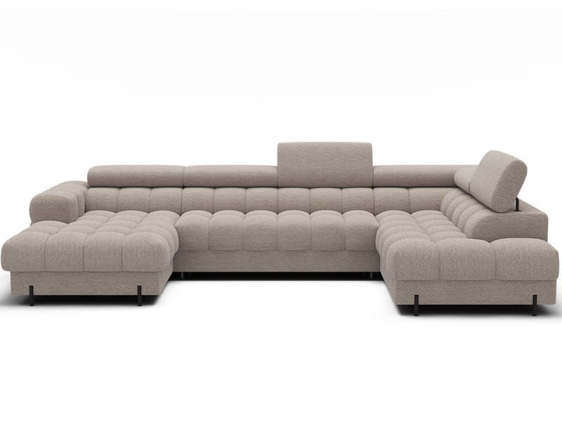 Feraria 6-seters boblete sovesofa med divan og sjeselong, oppbevaring, høyre - Royal 18 - Møbler - Sofaer - Sovesofaer