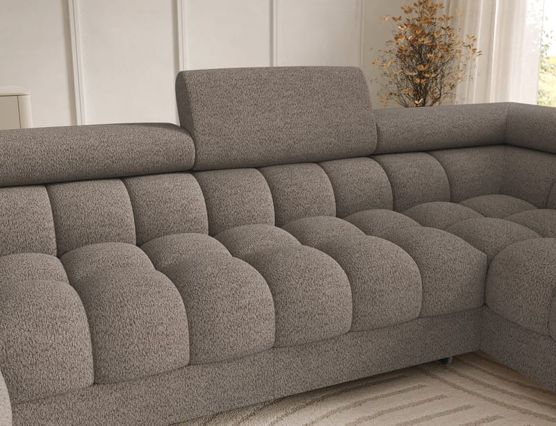 Feraria 6-seters boblete sovesofa med divan og sjeselong, oppbevaring, høyre - Royal 20 - Møbler - Sofaer - Sovesofaer