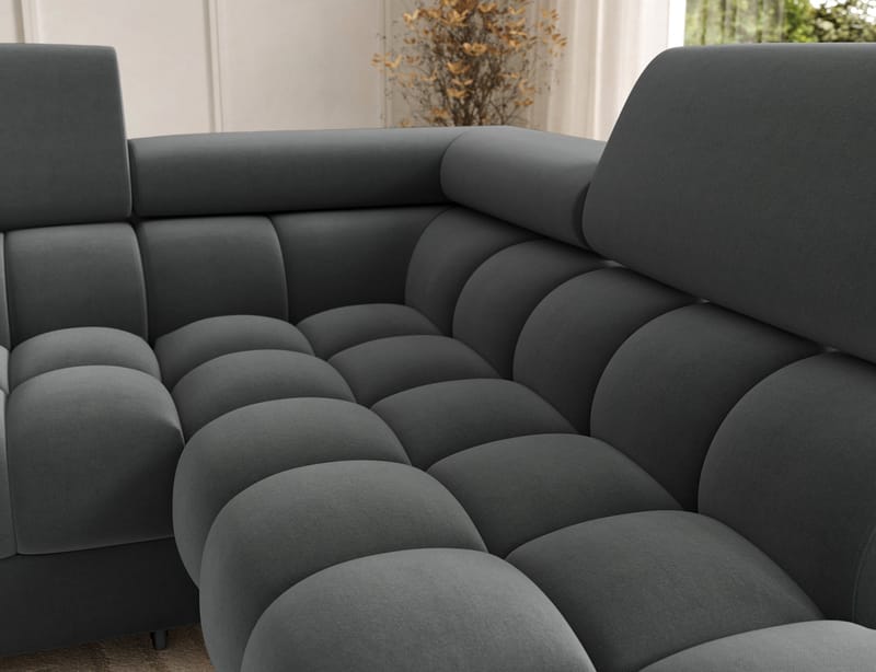 Feraria 6-seters boblete sovesofa med divan og sjeselong, oppbevaring, høyre - Sola 06 - Møbler - Sofaer - Sovesofaer