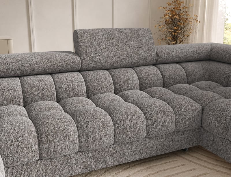 Feraria 6-seters boblete sovesofa med divan og sjeselong, oppbevaring, høyre - Pellerito 20 - Møbler - Sofaer - Sovesofaer