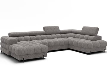Feraria 6-seters boblete sovesofa med divan og sjeselong, oppbevaring, høyre - Pellerito 20 - Møbler - Sofaer - Sovesofaer