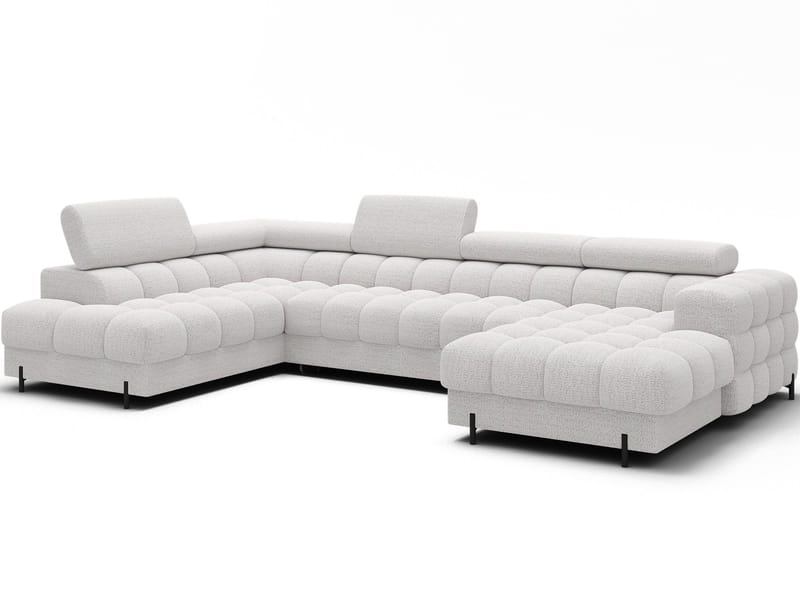 Feraria 6-seters Bubblig sovesofa med divan og sjeselong, oppbevaring Venstre, Royal 01