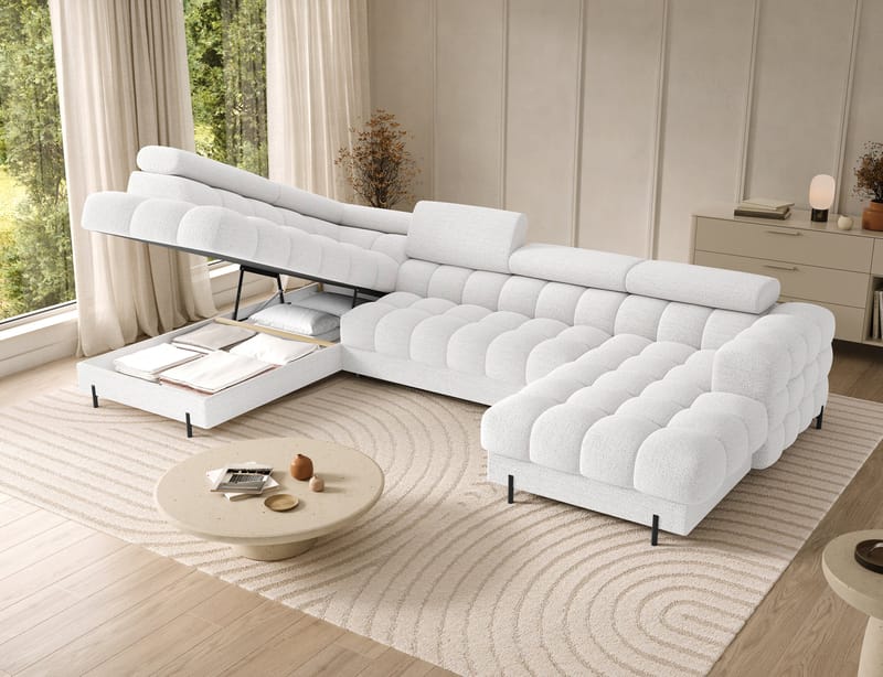 Feraria 6-seters Bubblig sovesofa med divan og sjeselong, oppbevaring Venstre - Royal 01 - Møbler - Sofaer - Sovesofaer