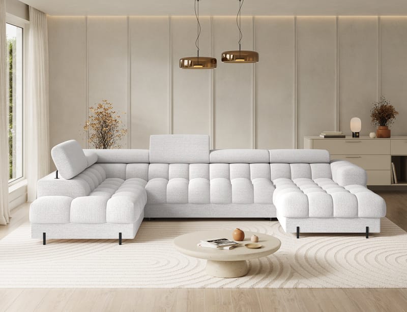 Feraria 6-seters Bubblig sovesofa med divan og sjeselong, oppbevaring Venstre - Royal 01 - Møbler - Sofaer - Sovesofaer
