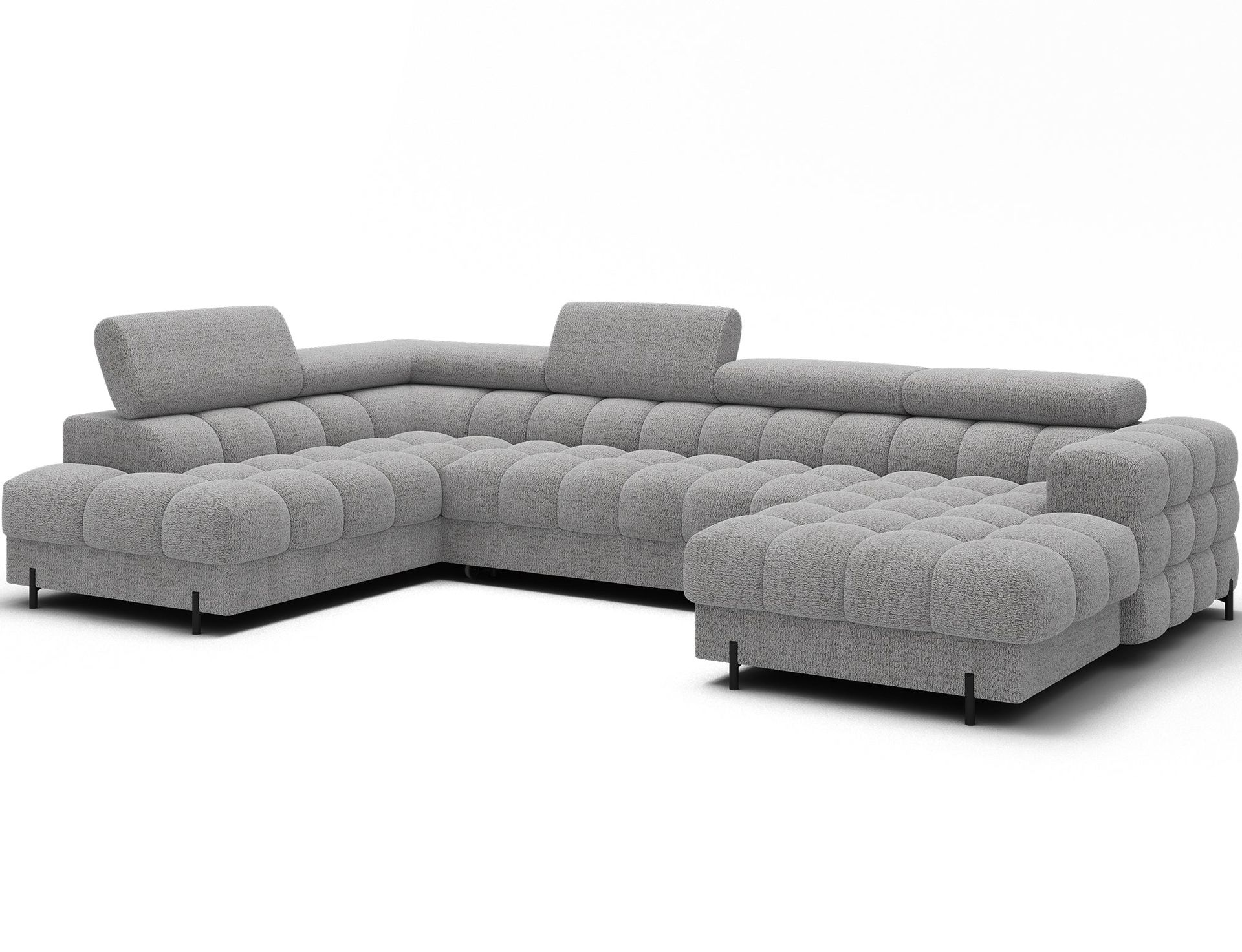 Feraria 6-seters Bubblig sovesofa med divan og sjeselong, oppbevaring Venstre - Royal 03