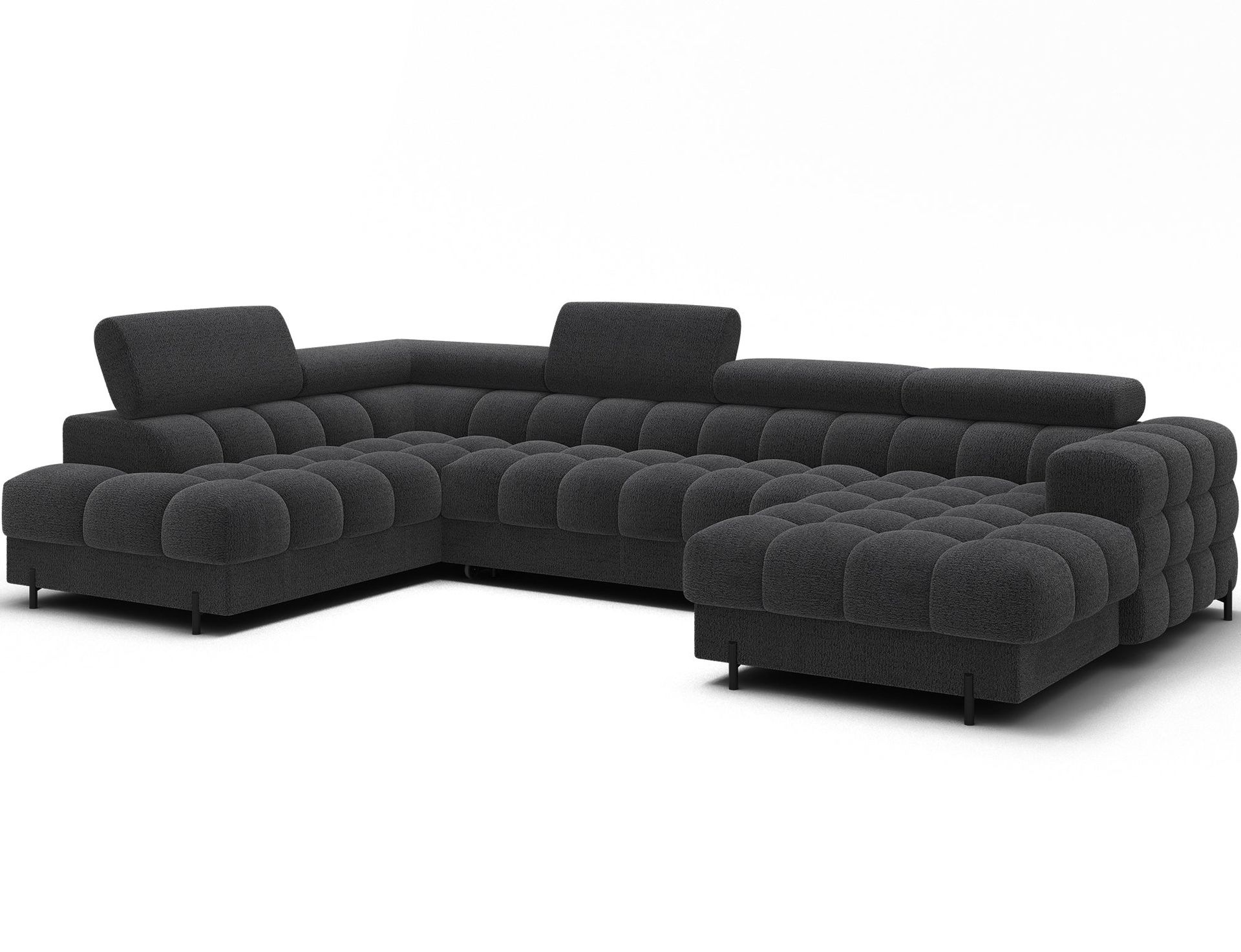 Feraria 6-seters Bubblig sovesofa med divan og sjeselong, oppbevaring Venstre - Royal 05