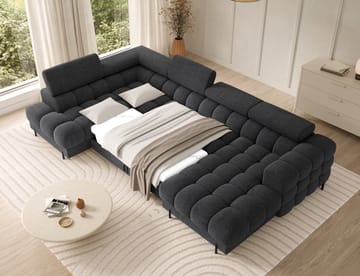Feraria 6-seters Bubblig sovesofa med divan og sjeselong, oppbevaring Venstre - Royal 05 - Møbler - Sofaer - Sovesofaer - Hjørnesovesofa