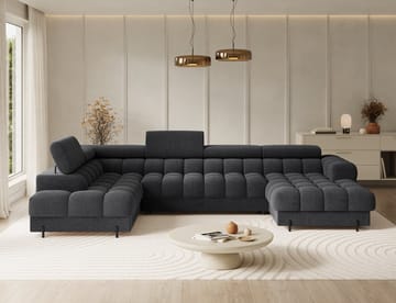 Feraria 6-seters Bubblig sovesofa med divan og sjeselong, oppbevaring Venstre - Royal 05 - Møbler - Sofaer - Sovesofaer - Hjørnesovesofa
