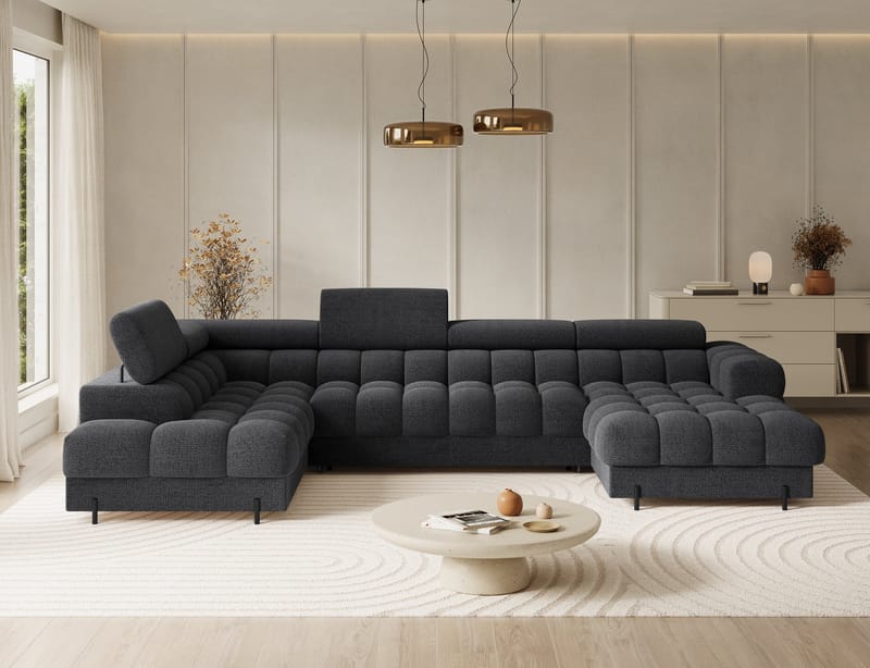 Feraria 6-seters Bubblig sovesofa med divan og sjeselong, oppbevaring Venstre - Royal 05 - Møbler - Sofaer - Sovesofaer