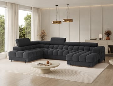 Feraria 6-seters Bubblig sovesofa med divan og sjeselong, oppbevaring Venstre - Royal 05 - Møbler - Sofaer - Sovesofaer - Hjørnesovesofa