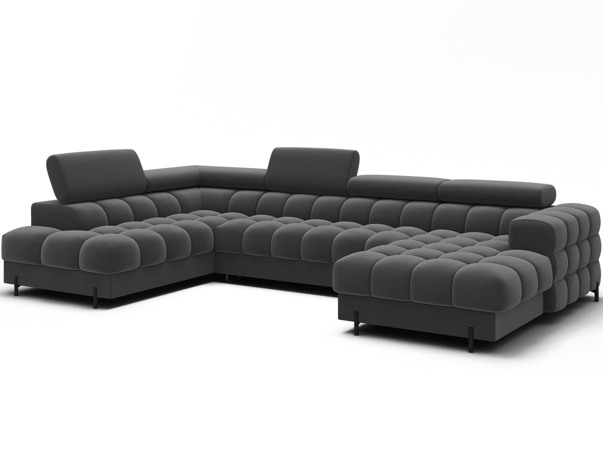 Feraria 6-seters Bubblig sovesofa med divan og sjeselong, oppbevaring Venstre - Sola 06