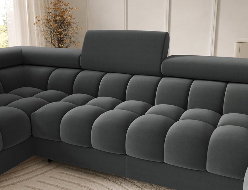 Feraria 6-seters Bubblig sovesofa med divan og sjeselong, oppbevaring Venstre - Sola 06 - Møbler - Sofaer - Sovesofaer