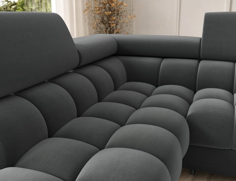 Feraria 6-seters Bubblig sovesofa med divan og sjeselong, oppbevaring Venstre - Sola 06 - Møbler - Sofaer - Sovesofaer