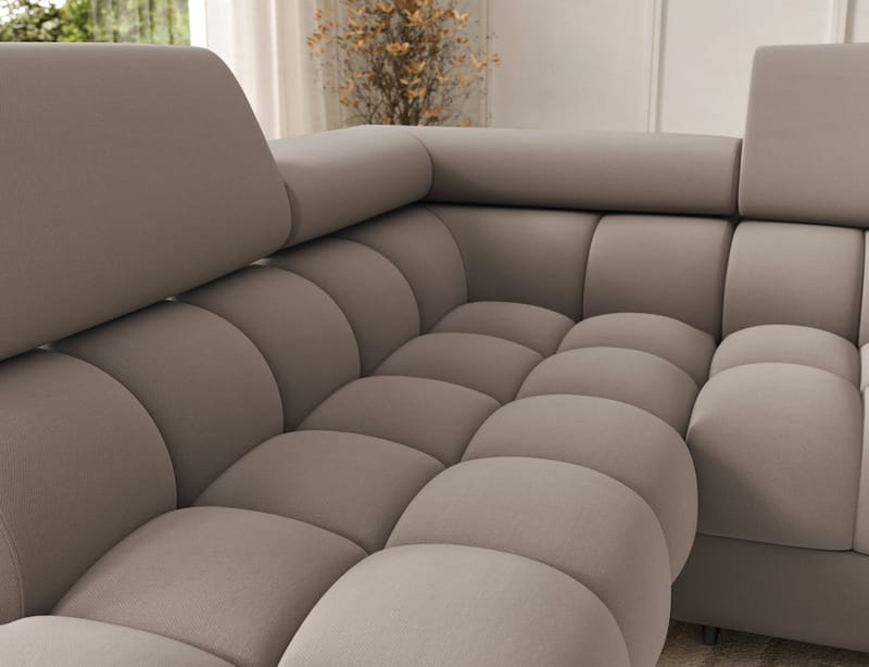 Feraria 6-seters Bubblig sovesofa med divan og sjeselong, oppbevaring Venstre - Sola 18 - Møbler - Sofaer - Sovesofaer