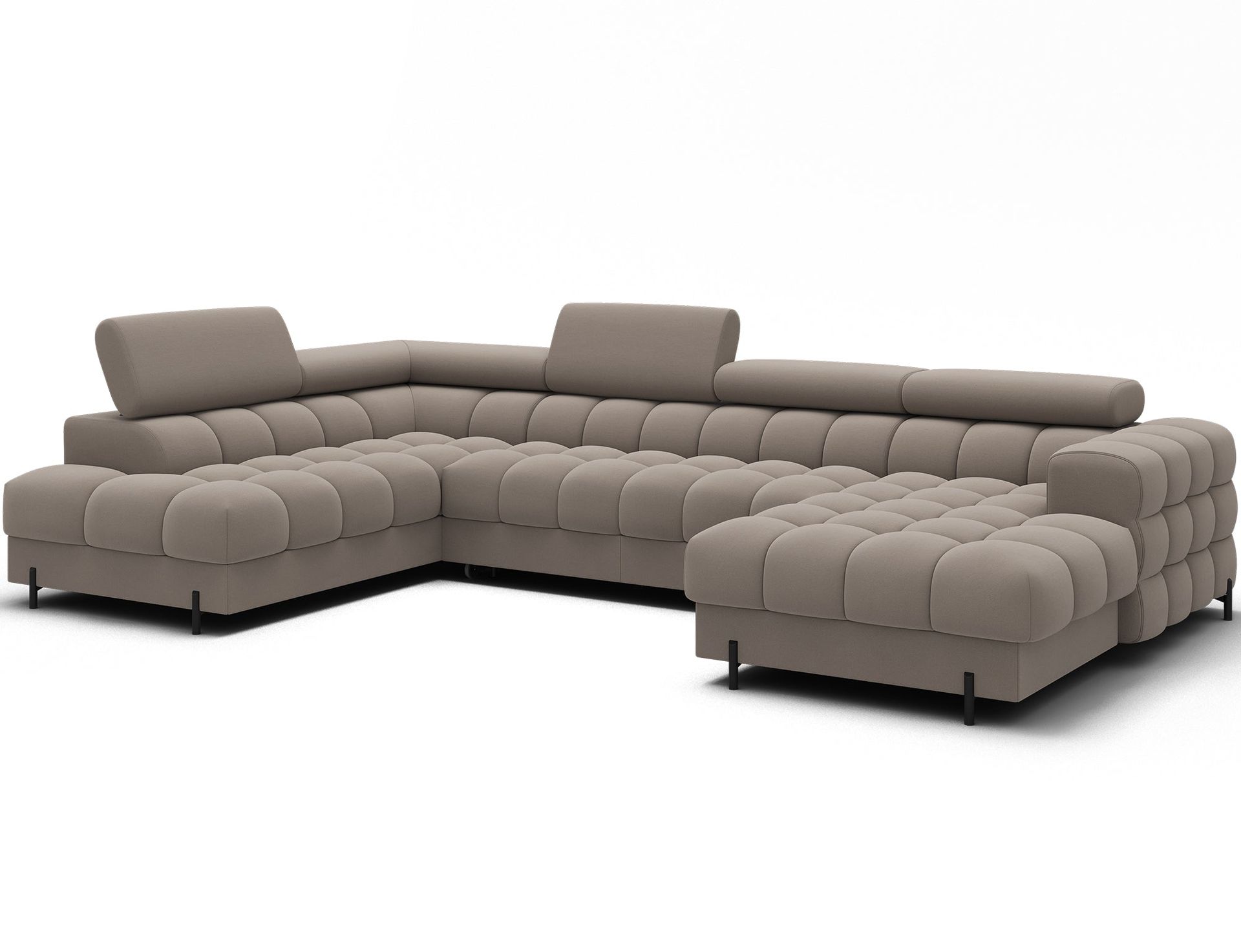 Feraria 6-seters Bubblig sovesofa med divan og sjeselong, oppbevaring Venstre - Sola 18