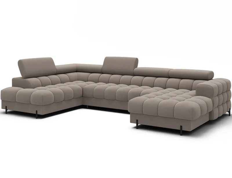 Feraria 6-seters Bubblig sovesofa med divan og sjeselong, oppbevaring Venstre, Sola 18