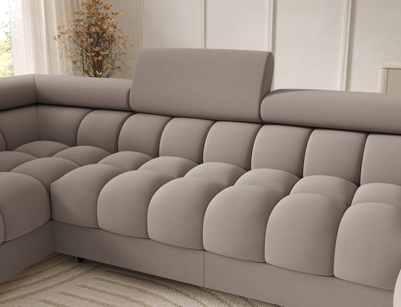 Feraria 6-seters Bubblig sovesofa med divan og sjeselong, oppbevaring Venstre - Sola 18 - Møbler - Sofaer - Sovesofaer