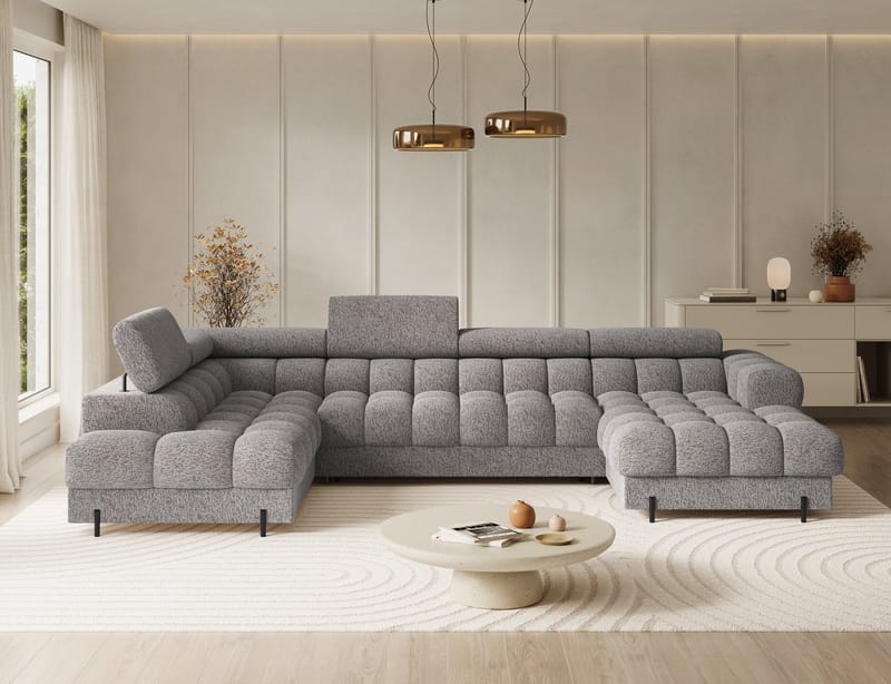Feraria 6-seters Bubblig sovesofa med divan og sjeselong, oppbevaring Venstre - Pellerito 20 - Møbler - Sofaer - Sovesofaer