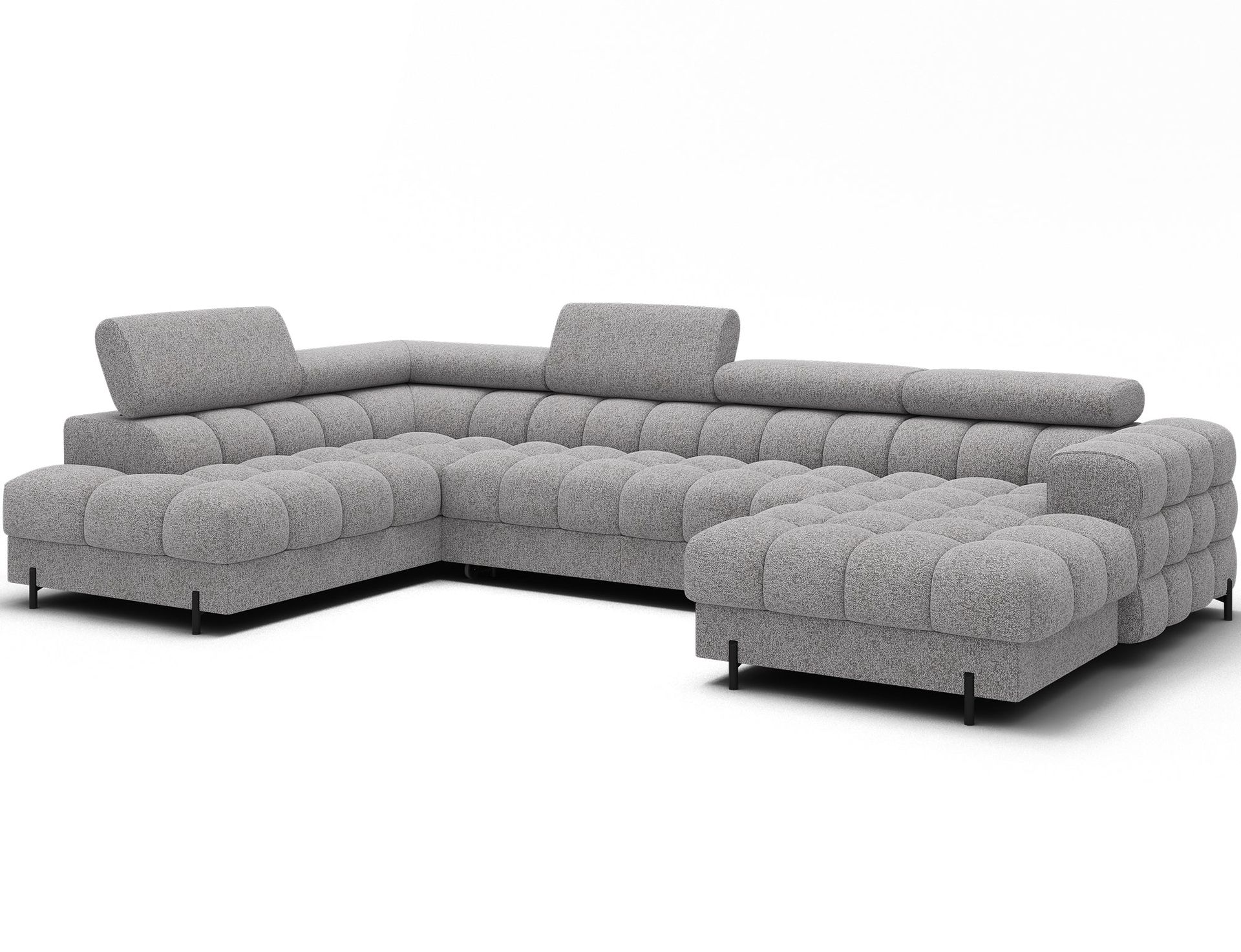 Feraria 6-seters Bubblig sovesofa med divan og sjeselong, oppbevaring Venstre - Pellerito 03