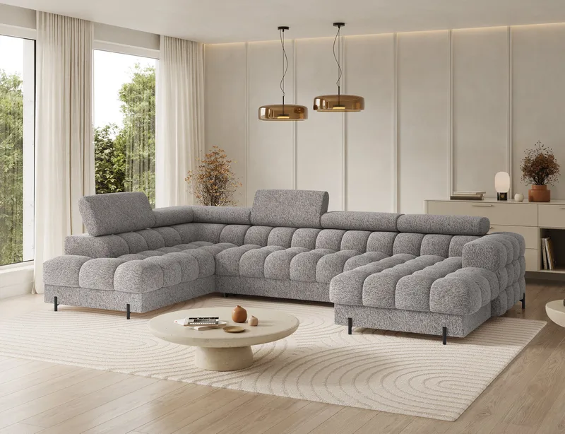 Feraria 6-seters Bubblig sovesofa med divan og sjeselong, oppbevaring Venstre - Pellerito 20 - Møbler - Sofaer - Sovesofaer