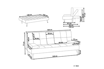 Ferne Sovesofa 3-seter - Grønn/Sølv - Møbler - Sofaer - Sovesofaer