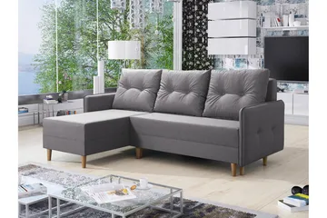Fernisia Hjørnesovesofa - Grå - Møbler - Sofaer - Sovesofaer
