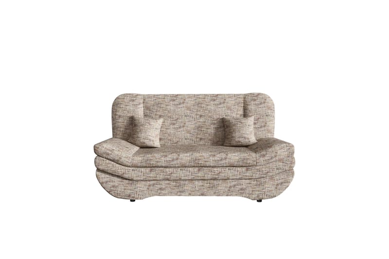 Figurelle 2-seter Rektangulær Sovesofa i Stoff, Flerfarget|Beige