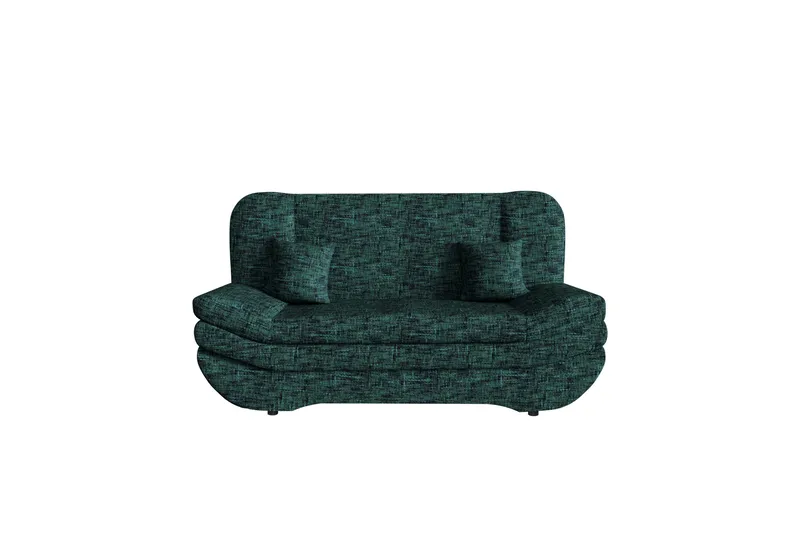 Figurelle 2-seter Rektangulær Sovesofa i Stoff - Grønn - Møbler - Sofaer - Sovesofaer